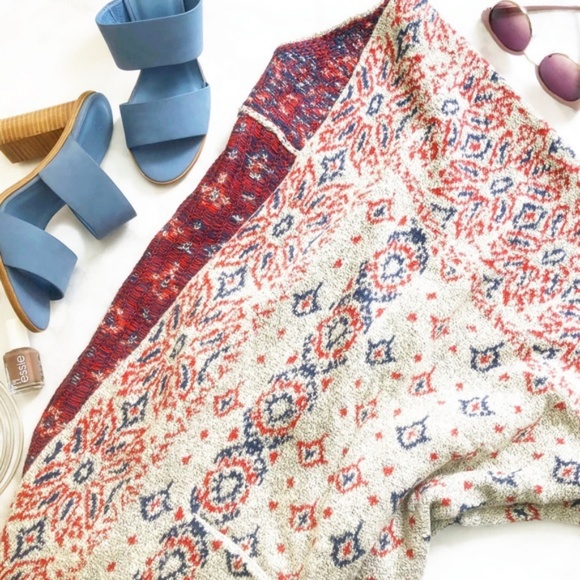 Lucky Brand Sweaters - Lucky Brand Boho Diamond Pattern Cardigan